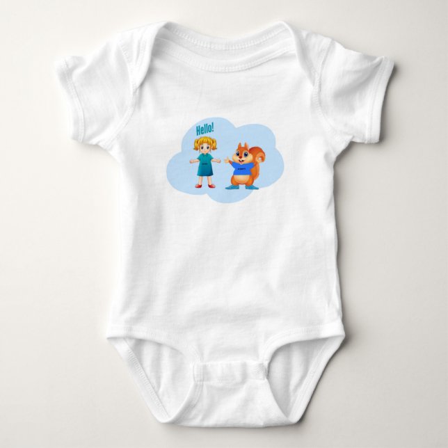 Alice & Aurovy Theme Apparels für Babies & Kinder Baby Strampler (Vorderseite)