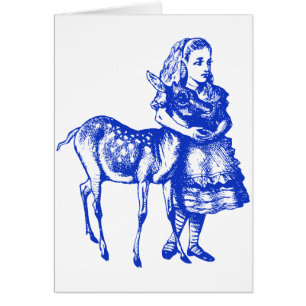 Alice avec le faon a encré le bleu