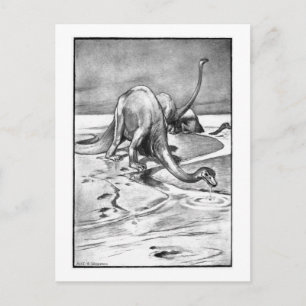 Alice B. Woodward : Carte postale Diplodocus art