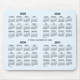 Alice Blue 4 Year Calendar by Janz 2028-2031 Mousepad