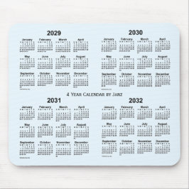Alice Blue 4 Year Calendar by Janz 2029-2032 Mousepad