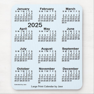 Alice Blue Large Print Calendar von Janz 2025 Mousepad