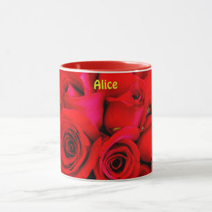 ALICE ~ Boues de Rose personnalisées Photo ~ Mug