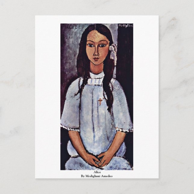Alice by Modigliani Amedeo Postkarte (Vorderseite)