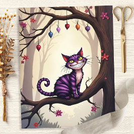 Alice Cheshire Cat auf Tree Scrapbook Paper