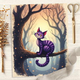 Alice Cheshire Cat Wald Scrapbook Papier