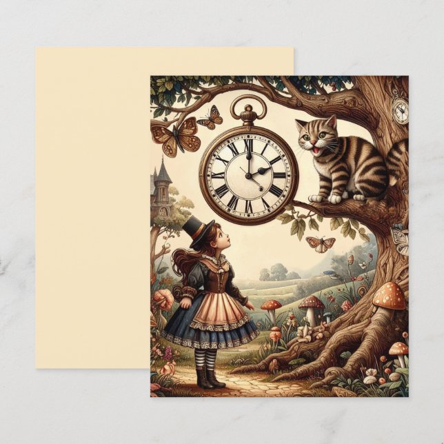 Alice & Cheshire Cat: Whimsical Wonderland Fantasy (Vorne/Hinten)