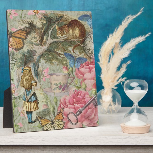 Alice Cheshire Cat Wonderland Tree Garden Fotoplatte (Seite)