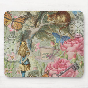 Alice Cheshire Cat Wunderland Baumgarten Mousepad