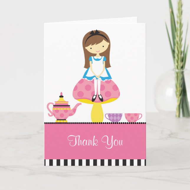 Alice dans la carte de note du pays des merveilles (Devant)