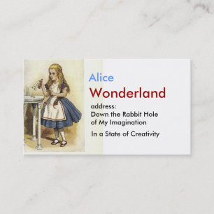 Alice dans le carte de visite du pays des