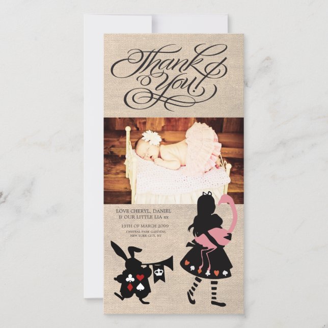 Alice dans le carte photo de bébé de Merci du pays (Devant)
