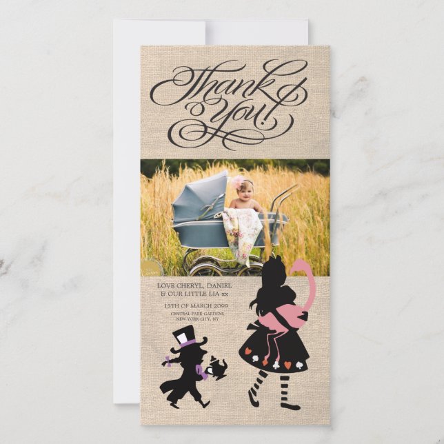 Alice dans le carte photo de bébé de Merci du pays (Devant)