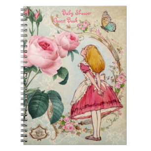 Alice dans le livre d'invité de baby shower du