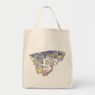Alice dans le sac d'épicerie organique du pays de