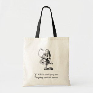 Alice dans le sac fourre-tout à toile du pays des