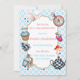 Alice dans l'Onederland Invitation pour le premier