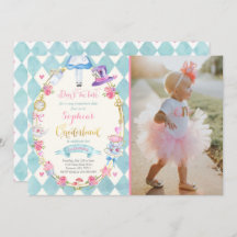 Alice dans ONEderland Anniversaire Invitation Tea