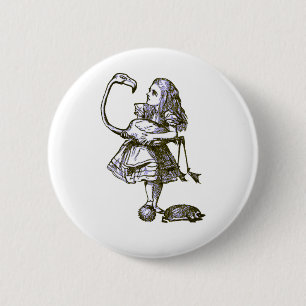 Alice & der Flamingo Button