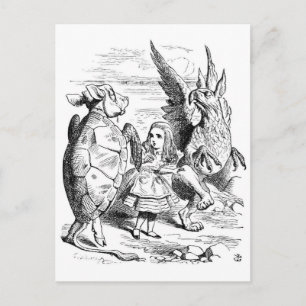 Alice, der Greif und der Mock-Turtle-Tanz Postkarte
