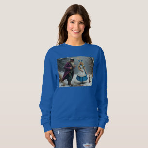 Alice d'hiver femme sweatshirt bleu