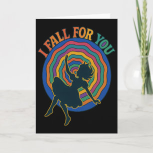 Alice Down Rabbithole Ich falle für deine Liebe Va Karte
