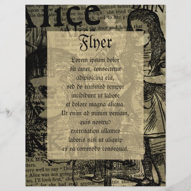 Alice Drink Me Collage Flyer (Vorne)