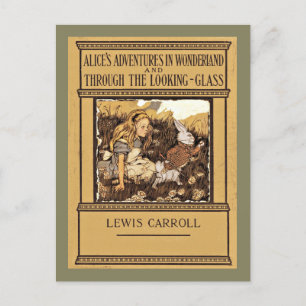 Alice durch das Blickglas Feiertagspostkarte