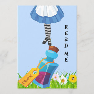 Alice en bonbon du pays des merveilles invitation