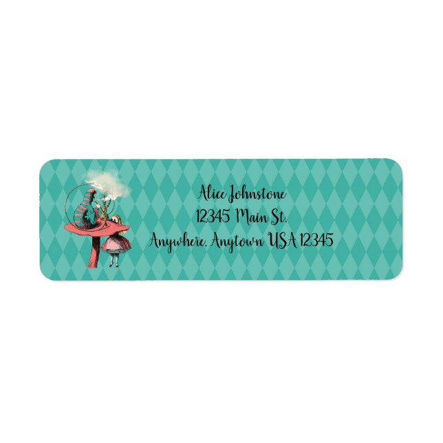 Alice et le Étiquette Caterpillar (Devant)