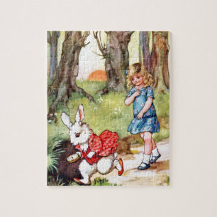 Alice folgt dem weißen Kaninchen nach Märchenlan
