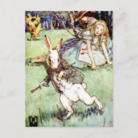 Alice folgt dem weißen Kaninchen zum Wunderland