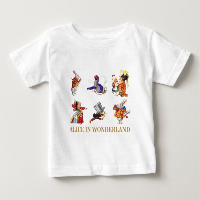 Alice & Friends in Wonderland Baby T-shirt (Vorderseite)