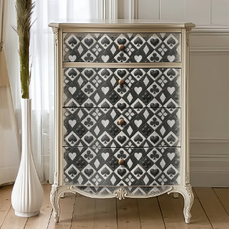Alice Gothic Spielkarten-Anzüge Decoupage Seidenpapier