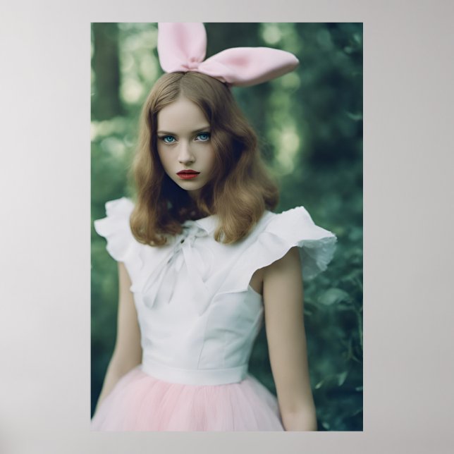 Alice im Forest Fashion Expired Film Foto Poster (Vorne)