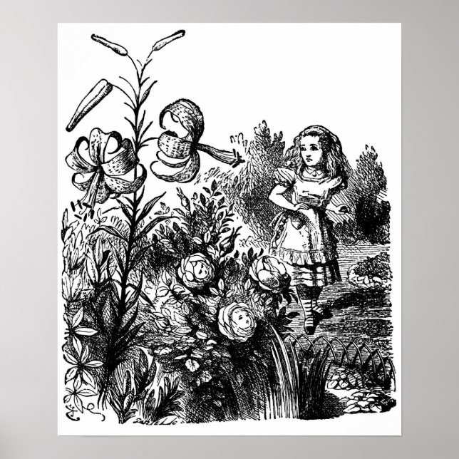 Alice im Garten Live-Blume Poster (Vorne)