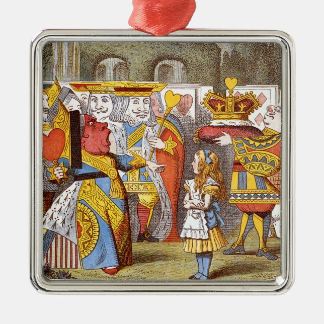 Alice im Königshof 2 Silbernes Ornament (Vorne)