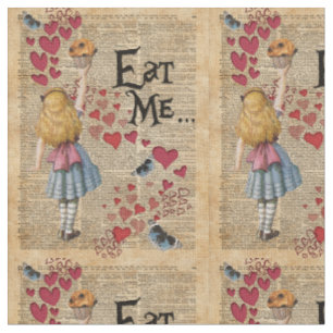 Alice im Märchenland essen mich Muffin Stoff