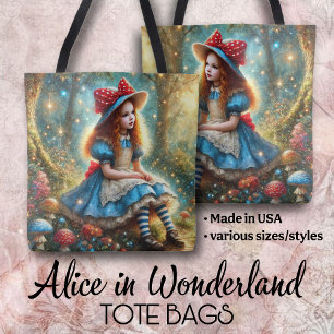 Alice im Pilz-Fantasiewald Tasche