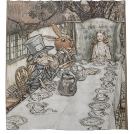Alice im Tea-Party von Mad Hatter Duschvorhang