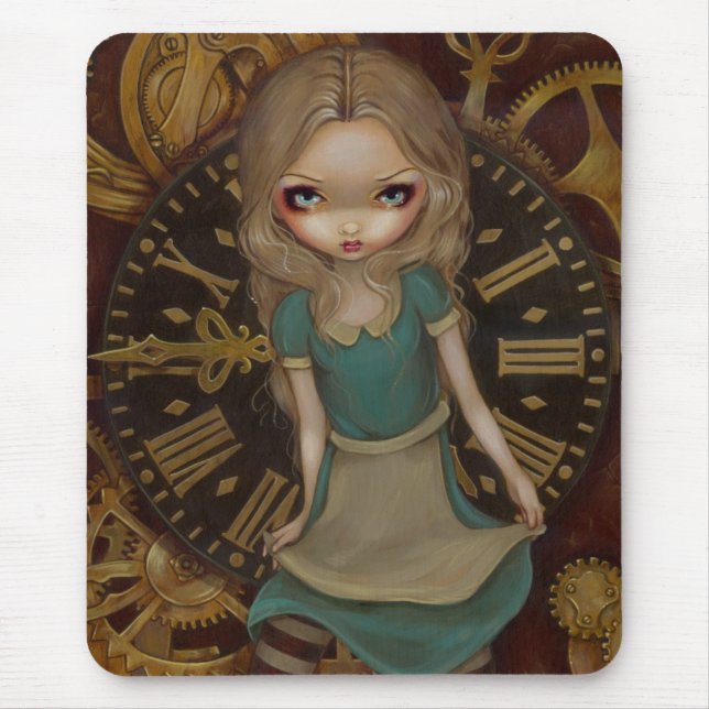 "Alice im Uhrwerk" Mousepad (Vorne)