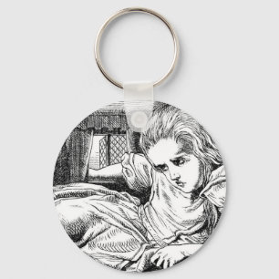 Alice im weißen Haus des Kaninchens Schlüsselanhänger