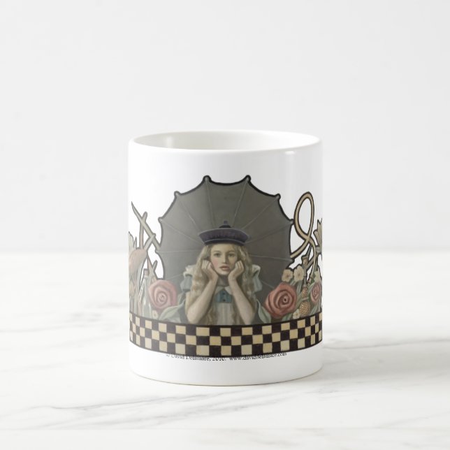 Alice im Wunderland 15 Unze-Tasse durch David Kaffeetasse (Mittel)