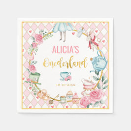 Alice im Wunderland 1. Geburtstag Onederland Party Serviette