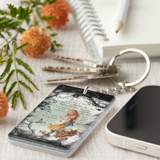 Alice im Wunderland Age Tees Green Black Schlüsselanhänger (Vorderseite rechts)