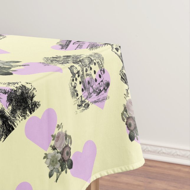 Alice im Wunderland - Alice im Wunderland Herz Tischdecke (Beispiel)