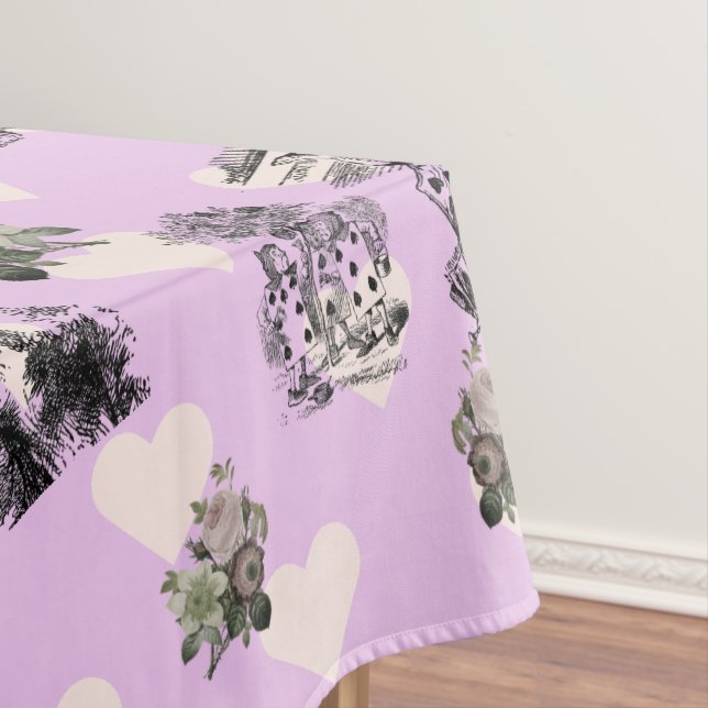 Alice im Wunderland – Alice in Wonderland Hearts Tischdecke (Beispiel)