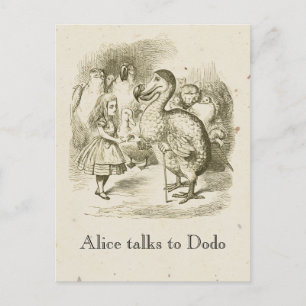 Alice im Wunderland - Alice spricht mit Dodo. Postkarte