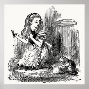 Alice im Wunderland, Alice und das Kitten - Träume Poster