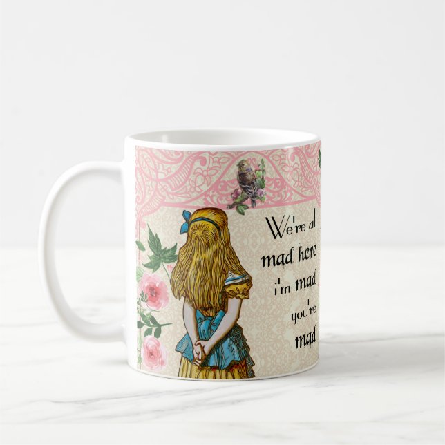 Alice im Wunderland-Anführungszeichen-Tasse, Kaffeetasse (Links)